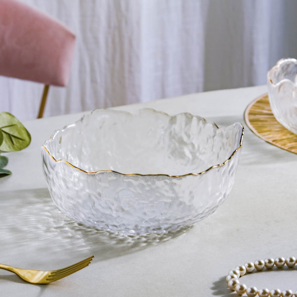 Large Decorative Bowl - Glass bowl, serving bowls, bowl for snacks, glass serving bowl, large serving bowl | Bowls for dining table & home decor