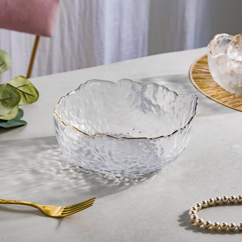 Large Decorative Bowl - Glass bowl, serving bowls, bowl for snacks, glass serving bowl, large serving bowl | Bowls for dining table & home decor