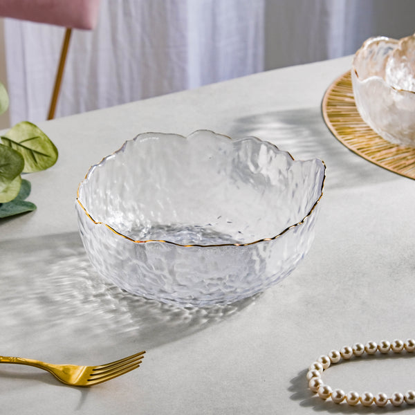 Large Decorative Bowl - Glass bowl, serving bowls, bowl for snacks, glass serving bowl, large serving bowl | Bowls for dining table & home decor