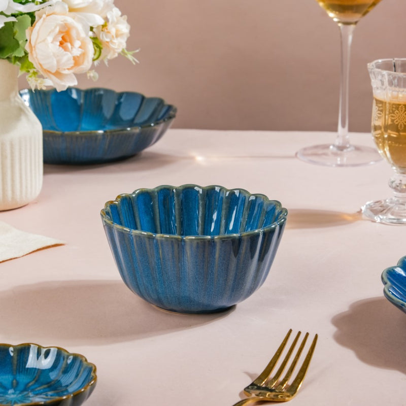 Ocean Bowl Blue Small 300ml - Bowl,ceramic bowl, snack bowls, curry bowl, popcorn bowls | Bowls for dining table & home decor
