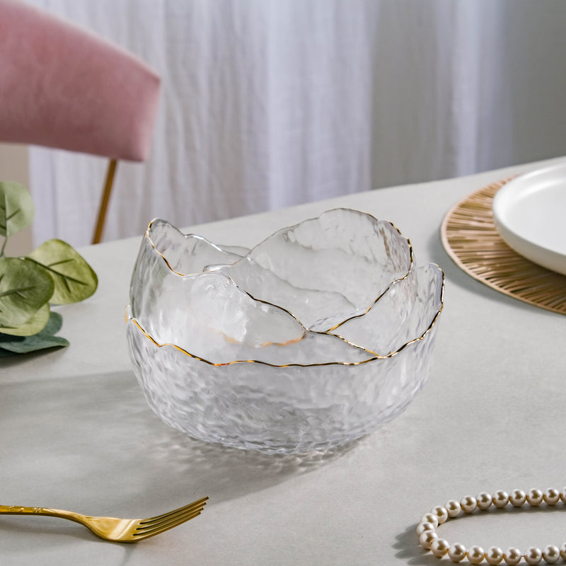 Large Decorative Bowl - Glass bowl, serving bowls, bowl for snacks, glass serving bowl, large serving bowl | Bowls for dining table & home decor