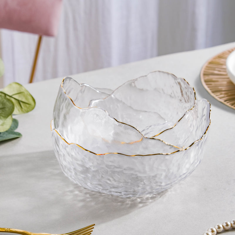 Large Decorative Bowl - Glass bowl, serving bowls, bowl for snacks, glass serving bowl, large serving bowl | Bowls for dining table & home decor