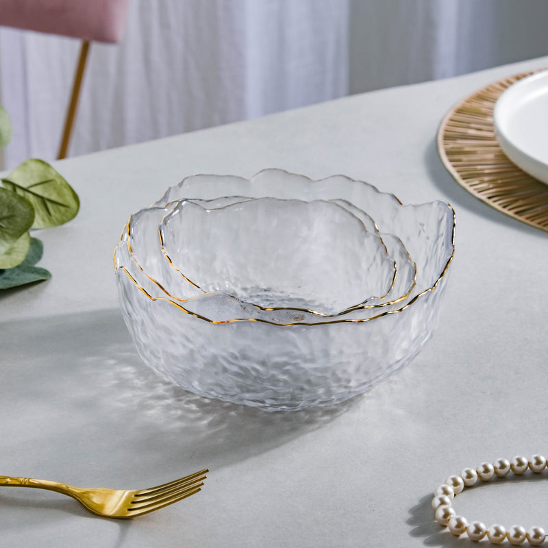 Large Decorative Bowl - Glass bowl, serving bowls, bowl for snacks, glass serving bowl, large serving bowl | Bowls for dining table & home decor