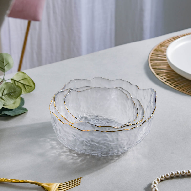 Large Decorative Bowl - Glass bowl, serving bowls, bowl for snacks, glass serving bowl, large serving bowl | Bowls for dining table & home decor