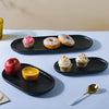 Black Long Ceramic Serving Platter - Ceramic platter, serving platter, fruit platter | Plates for dining table & home decor