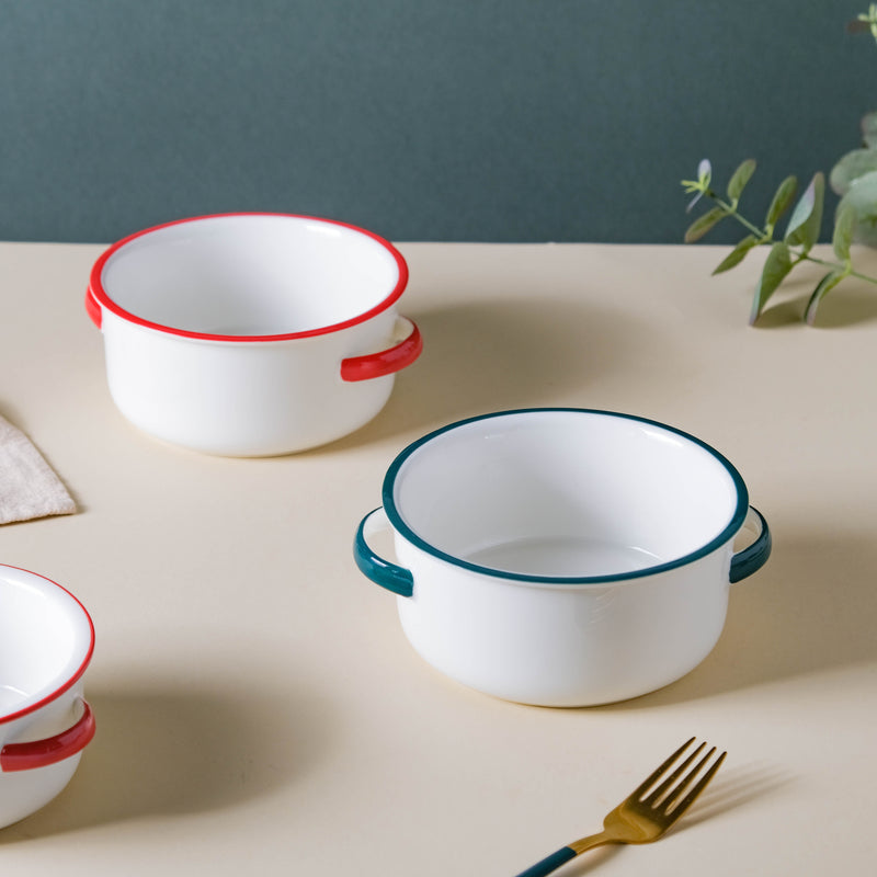 Toujours Curry Bowl With Handle 700 ml - Bowl, ceramic bowl, serving bowls, noodle bowl, salad bowls, bowl for snacks, baking bowls, large serving bowl, bowl with handle | Bowls for dining table & home decor