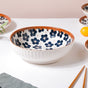 Sylvan Floral Patterned Ceramic Serving Bowl 9 Inch 1 L - Bowl, ceramic bowl, serving bowls, noodle bowl, salad bowls, bowl for snacks, large serving bowl | Bowls for dining table & home decor