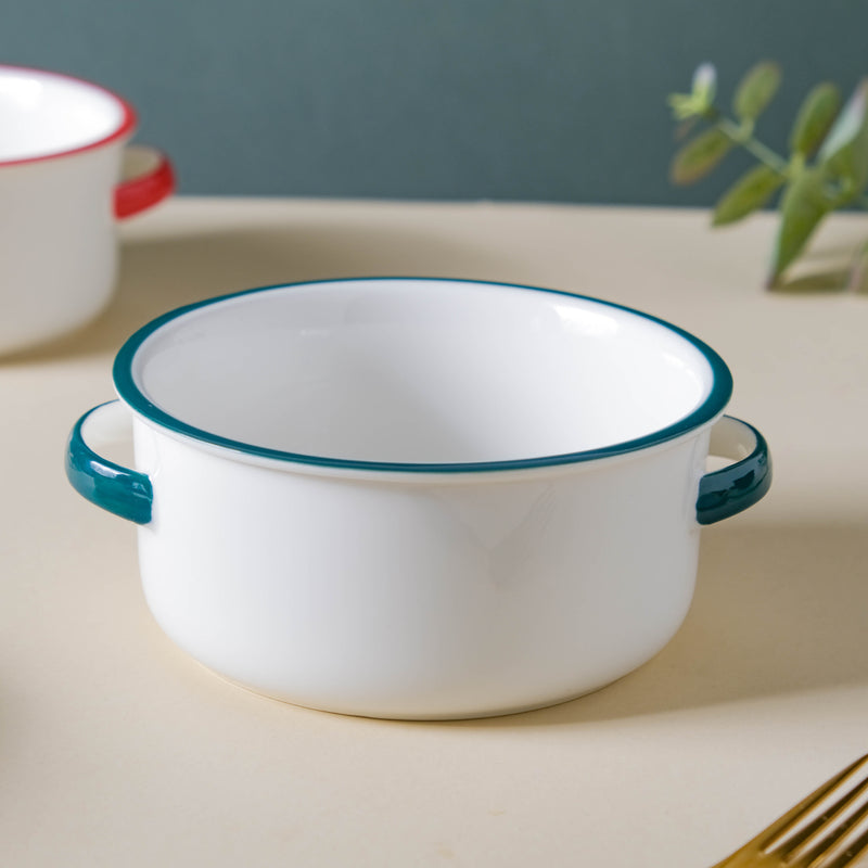 Toujours Curry Bowl With Handle 700 ml - Bowl, ceramic bowl, serving bowls, noodle bowl, salad bowls, bowl for snacks, baking bowls, large serving bowl, bowl with handle | Bowls for dining table & home decor