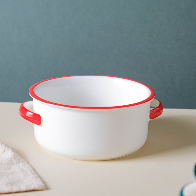 Toujours Curry Bowl With Handle 700 ml - Bowl, ceramic bowl, serving bowls, noodle bowl, salad bowls, bowl for snacks, baking bowls, large serving bowl, bowl with handle | Bowls for dining table & home decor