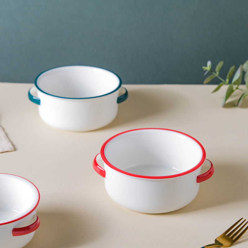 Toujours Curry Bowl With Handle 700 ml - Bowl, ceramic bowl, serving bowls, noodle bowl, salad bowls, bowl for snacks, baking bowls, large serving bowl, bowl with handle | Bowls for dining table & home decor