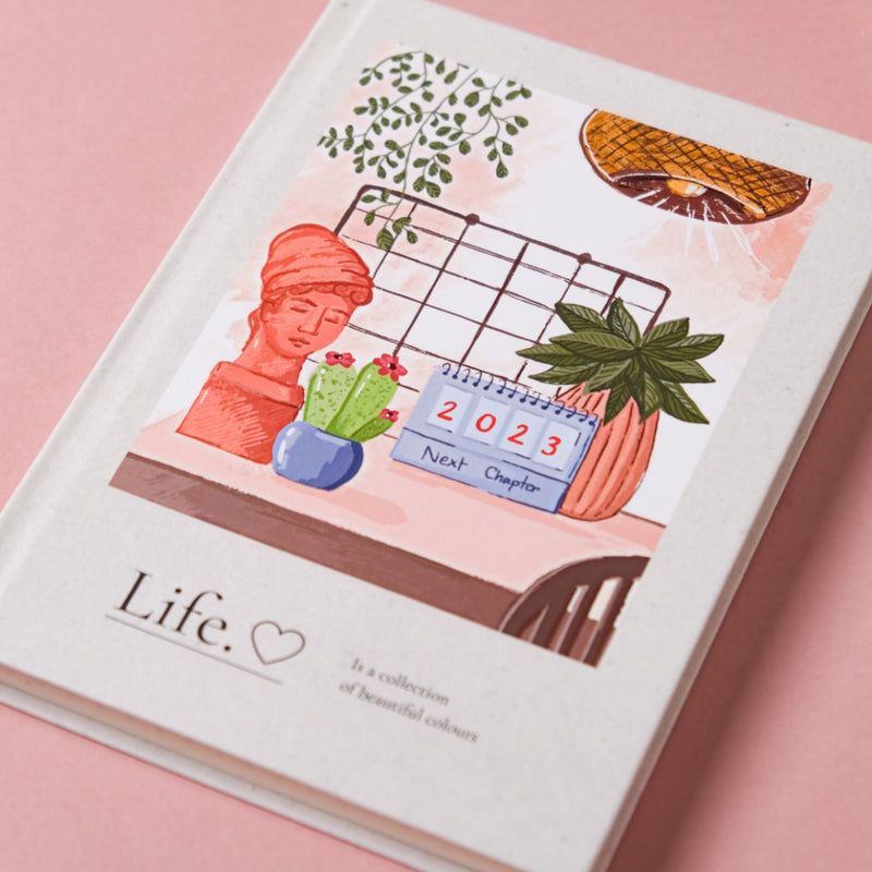 Artsy Life Hardbound Daily Journal Multicolour 5.9 X 8.2 Inch