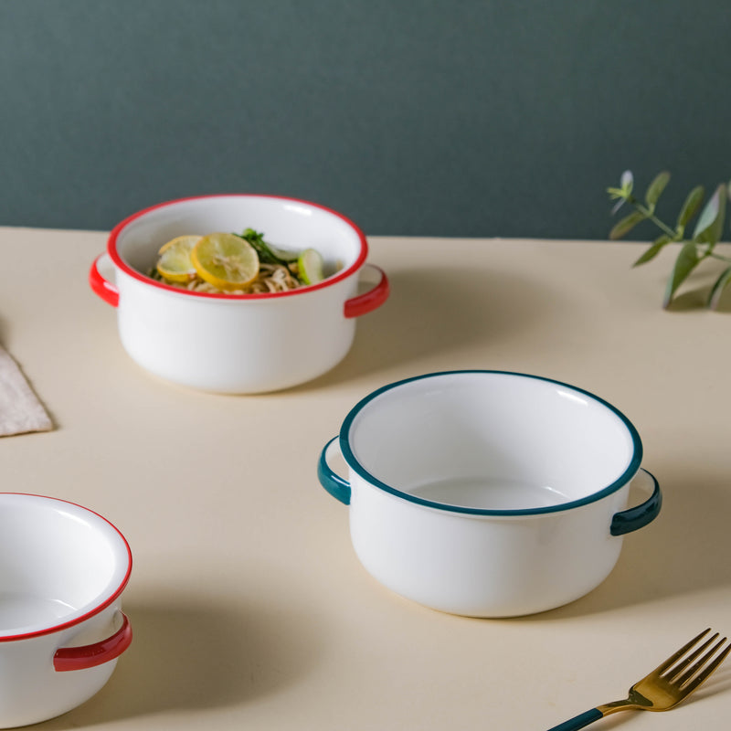 Toujours Curry Bowl With Handle 700 ml - Bowl, ceramic bowl, serving bowls, noodle bowl, salad bowls, bowl for snacks, baking bowls, large serving bowl, bowl with handle | Bowls for dining table & home decor