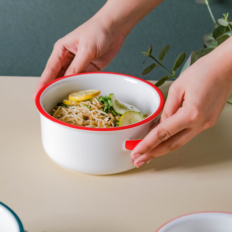 Toujours Curry Bowl With Handle 700 ml - Bowl, ceramic bowl, serving bowls, noodle bowl, salad bowls, bowl for snacks, baking bowls, large serving bowl, bowl with handle | Bowls for dining table & home decor