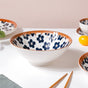 Sylvan Floral Patterned Ceramic Ramen Bowl 8 Inch 750 ml - Soup bowl, ceramic bowl, ramen bowl, serving bowls, salad bowls, noodle bowl | Bowls for dining table & home decor