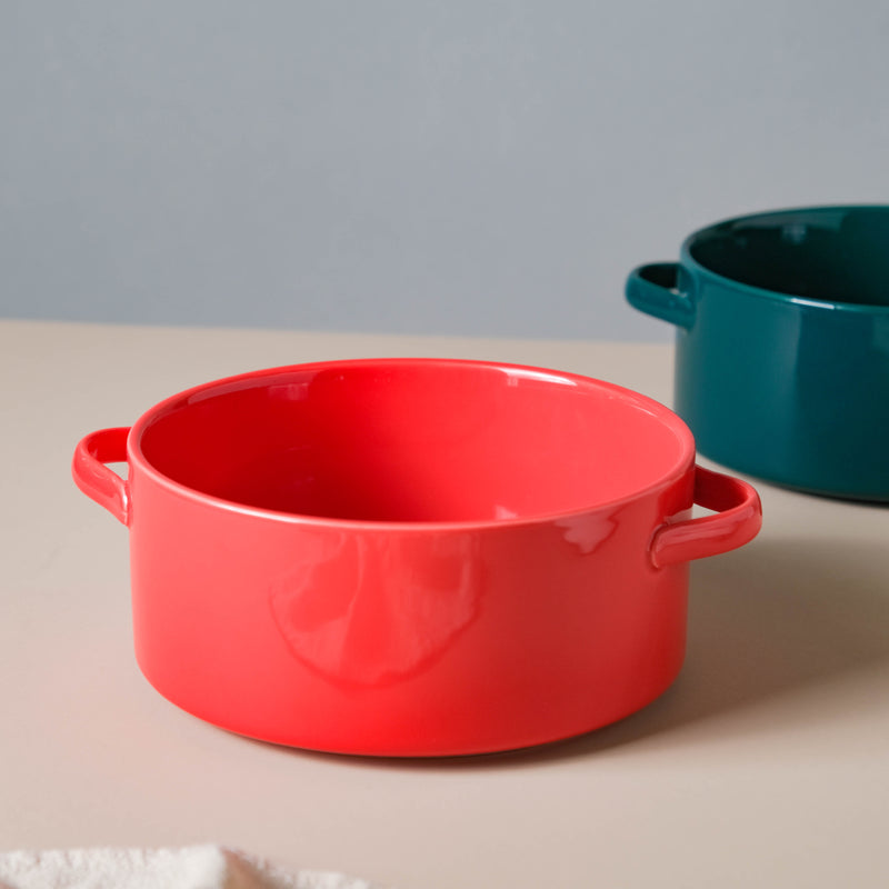 Red Toujours 21 Piece Pasta Snack Set For 6