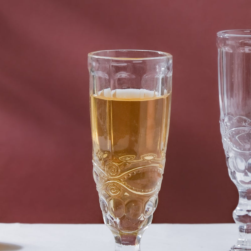 Champagne Glass Transparent Set Of 6 150 ml