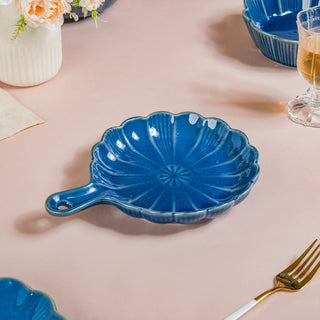 Ocean Plate With Handle Blue