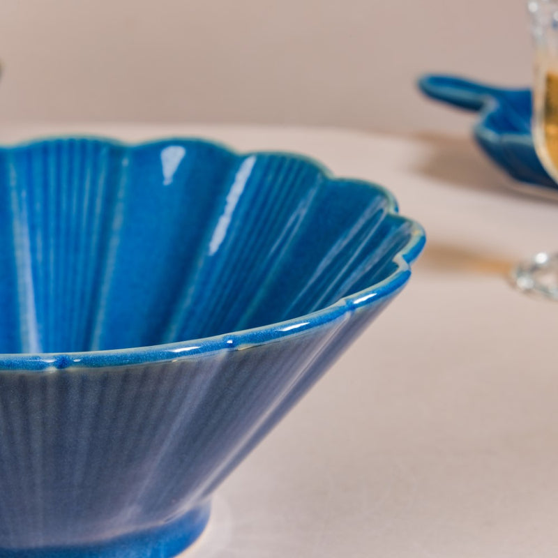Ocean Ramen Bowl Blue Large 1L - Soup bowl, ceramic bowl, ramen bowl, serving bowls, salad bowls, noodle bowl | Bowls for dining table & home decor
