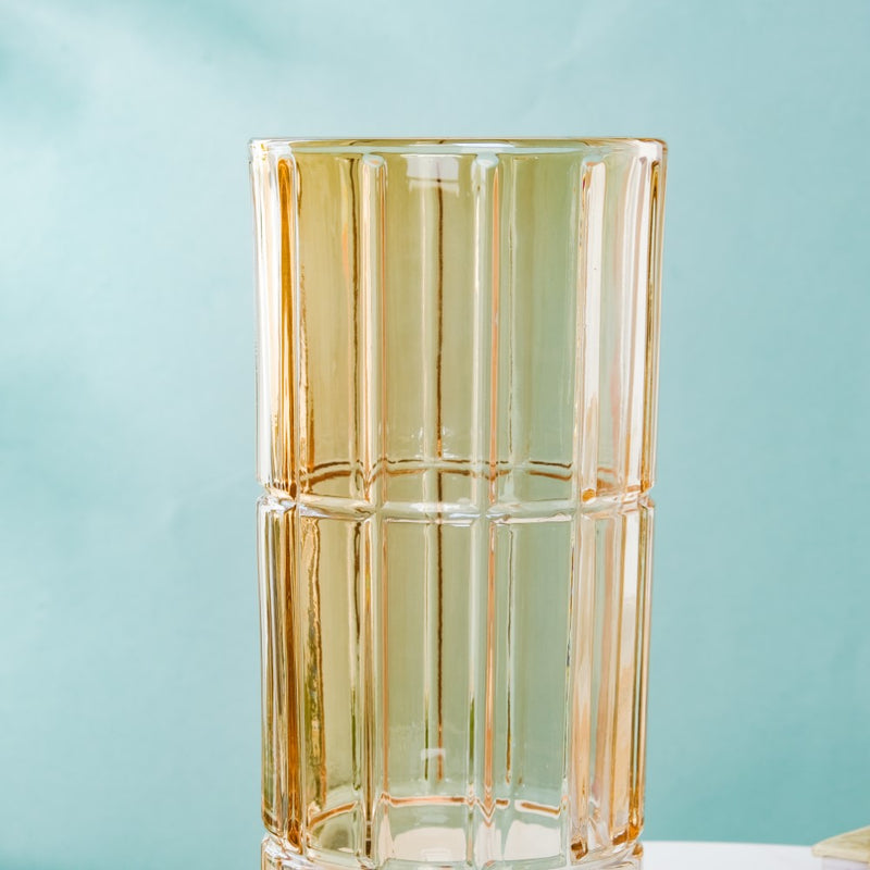 Medium Glass Vase - Flower vase for home decor, office and gifting | Home decoration items