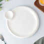 Serena Lily White Round Section Plate - Serving plate, snack plate, momo plate, plate with compartment | Plates for dining table & home decor