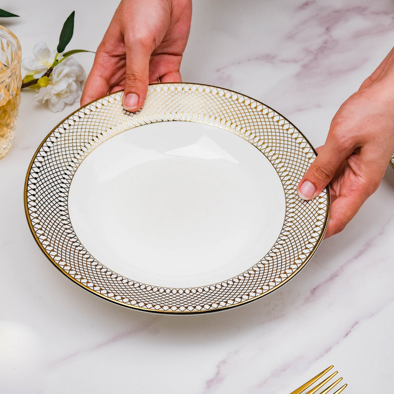 Aurelea Pasta Plate - Serving plate, pasta plate, lunch plate, deep plate | Plates for dining table & home decor