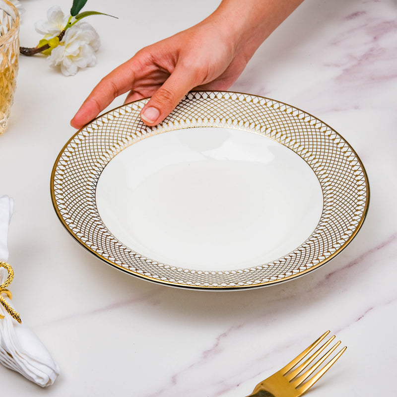 Aurelea Pasta Plate - Serving plate, pasta plate, lunch plate, deep plate | Plates for dining table & home decor