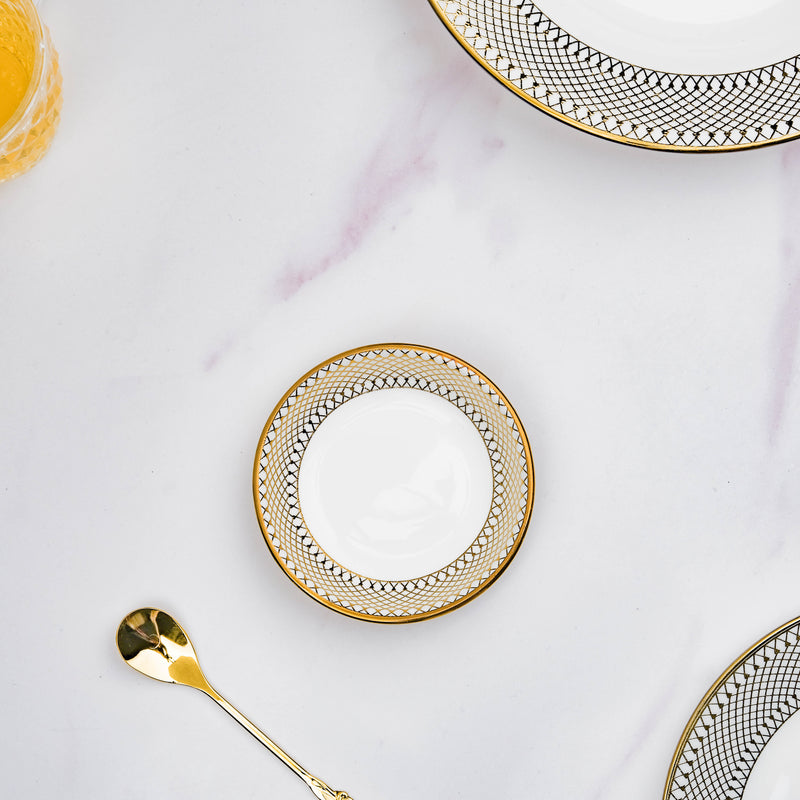 Aurelea Dessert Plate - Serving plate, small plate, snacks plates | Plates for dining table & home decor