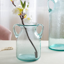 Small Glass Jar Vase - Flower vase for home decor, office and gifting | Home decoration items