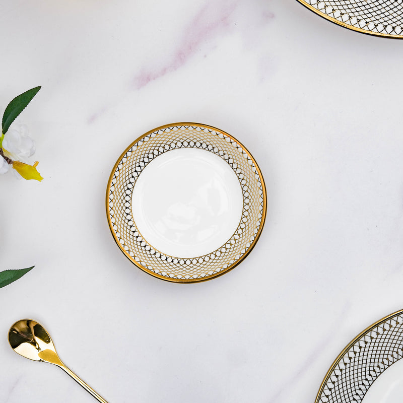 Aurelea Dessert Plate - Serving plate, small plate, snacks plates | Plates for dining table & home decor