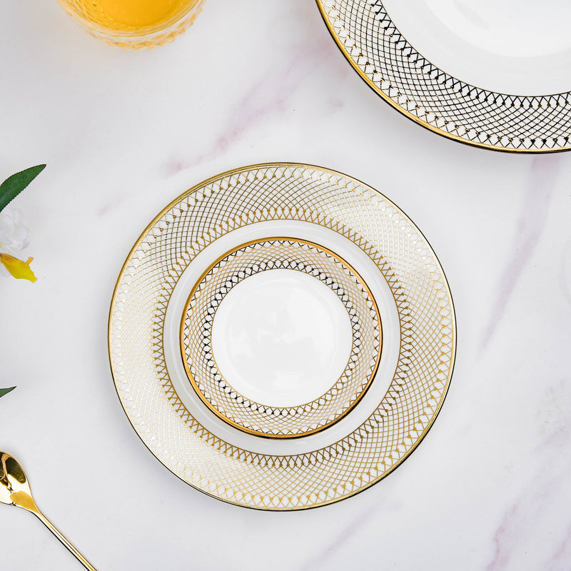 Aurelea Dessert Plate - Serving plate, small plate, snacks plates | Plates for dining table & home decor