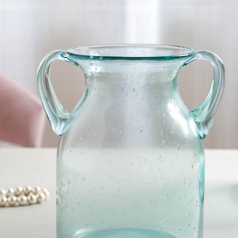 Small Glass Jar Vase - Flower vase for home decor, office and gifting | Home decoration items