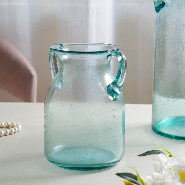 Small Glass Jar Vase - Flower vase for home decor, office and gifting | Home decoration items