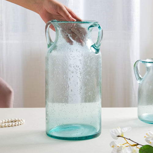 Glass Jar Vase - Flower vase for home decor, office and gifting | Home decoration items