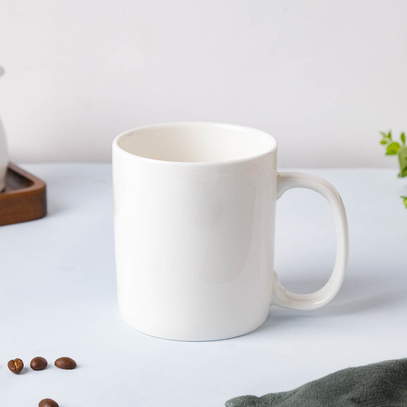 Serena White Truffle Mug 300 ml- Mug for coffee, tea mug, cappuccino mug | Cups and Mugs for Coffee Table & Home Decor