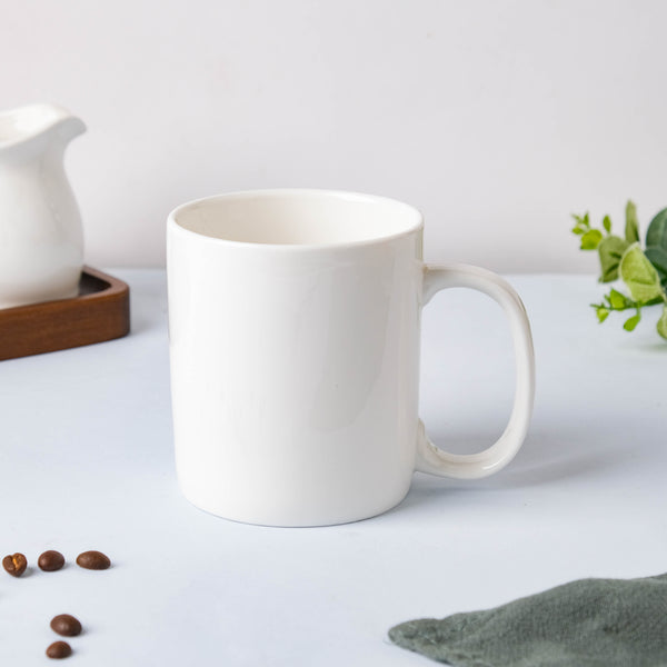 Serena White Truffle Mug 300 ml- Mug for coffee, tea mug, cappuccino mug | Cups and Mugs for Coffee Table & Home Decor