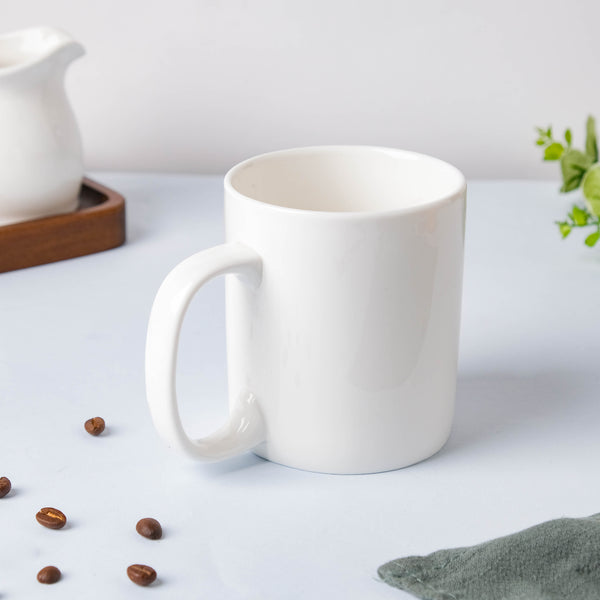 Serena White Truffle Mug 300 ml- Mug for coffee, tea mug, cappuccino mug | Cups and Mugs for Coffee Table & Home Decor
