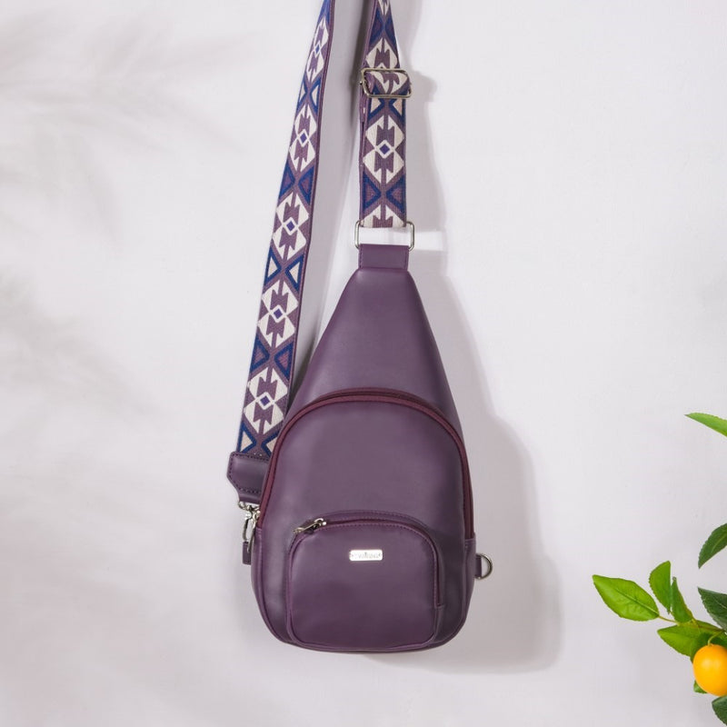 One Shoulder Cross Body Bag Purple