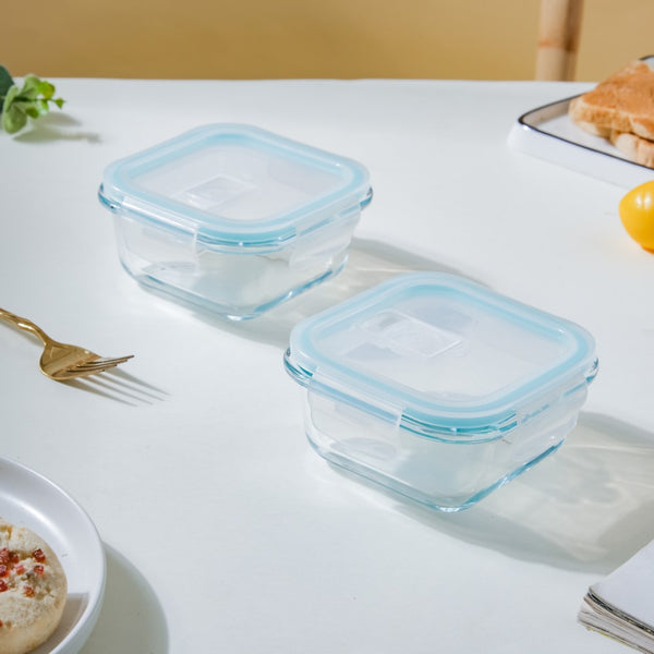 Glass Lunch Box Small Set Of 2 250ml