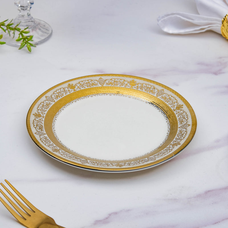 Aurelea Vintage Salad Plate - Serving plate, snack plate, dessert plate | Plates for dining & home decor