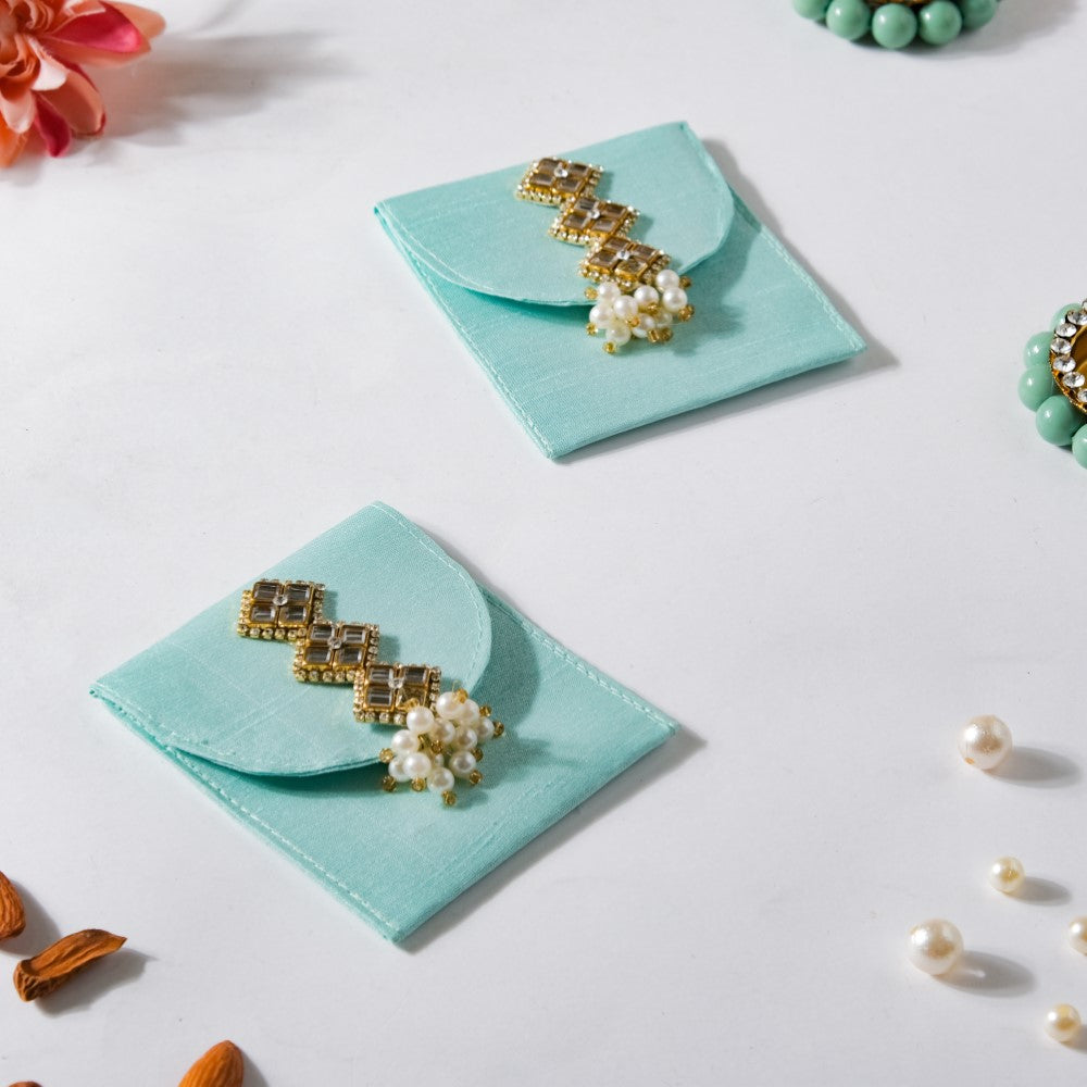 Green Festive Envelope Set Of 2