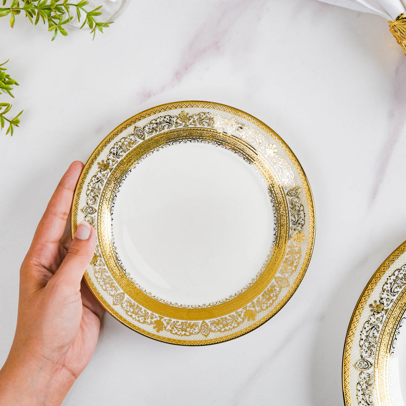 Aurelea Vintage Salad Plate - Serving plate, snack plate, dessert plate | Plates for dining & home decor