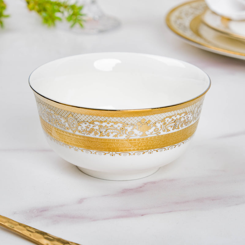 Aurelea Vintage Ceramic Bowl 300 ml - Bowl, soup bowl, ceramic bowl, snack bowls, curry bowl, popcorn bowls | Bowls for dining table & home decor