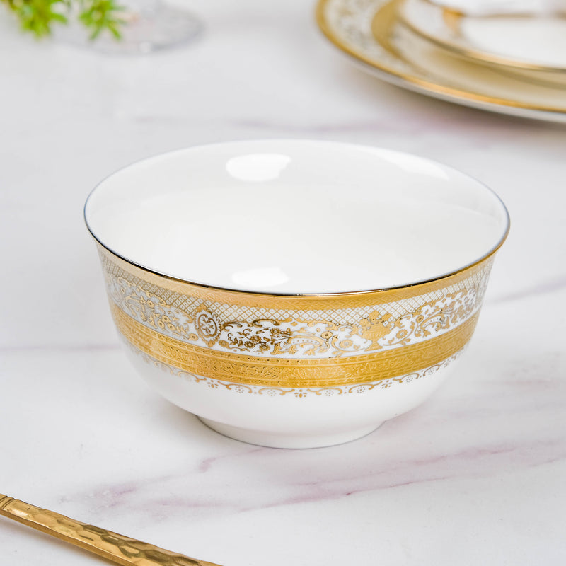 Aurelea Vintage Ceramic Bowl 300 ml - Bowl, soup bowl, ceramic bowl, snack bowls, curry bowl, popcorn bowls | Bowls for dining table & home decor