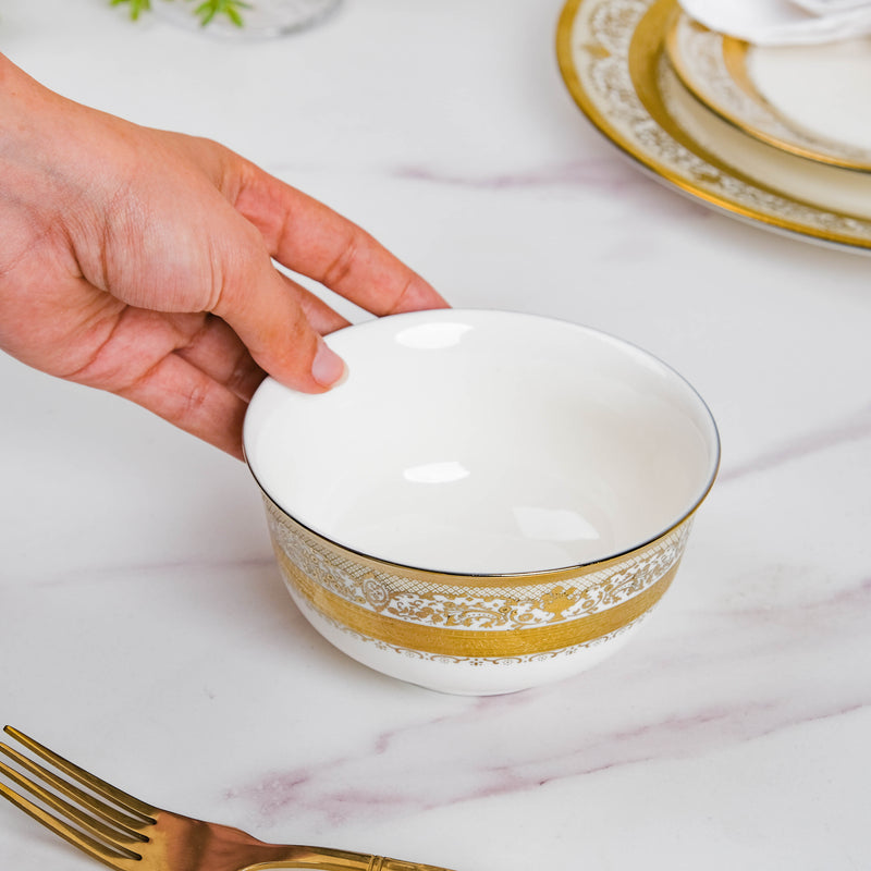 Aurelea Vintage Ceramic Bowl 300 ml - Bowl, soup bowl, ceramic bowl, snack bowls, curry bowl, popcorn bowls | Bowls for dining table & home decor