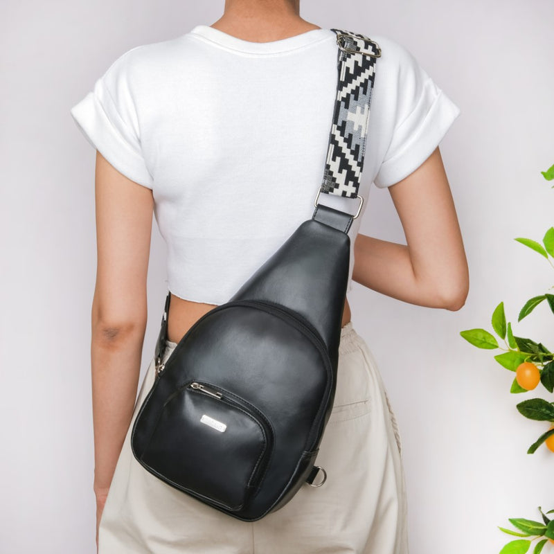 Mono Shoulder Crossbody Sling Bag Black