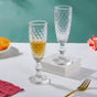 Textured Glassware Transparent Set Of 6 150 ml