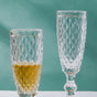 Textured Glassware Transparent Set Of 6 150 ml