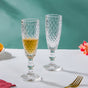 Textured Glassware Transparent Set Of 6 150 ml