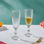 Textured Glassware Transparent Set Of 6 150 ml