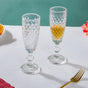 Textured Glassware Transparent Set Of 6 150 ml